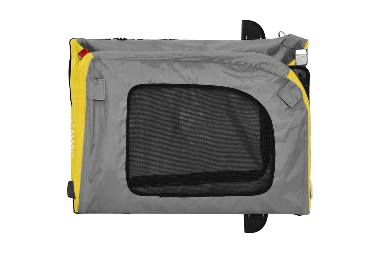 Vidaxl 93854 Pet Bike Trailer Yellow And Grey Oxford Fabric And Iron-8