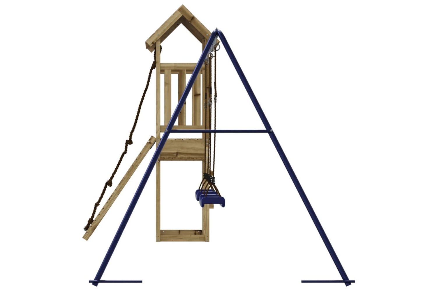 Vidaxl 3155818 Playhouse With Climbing Wall Swings Impregnated Wood Pine-6