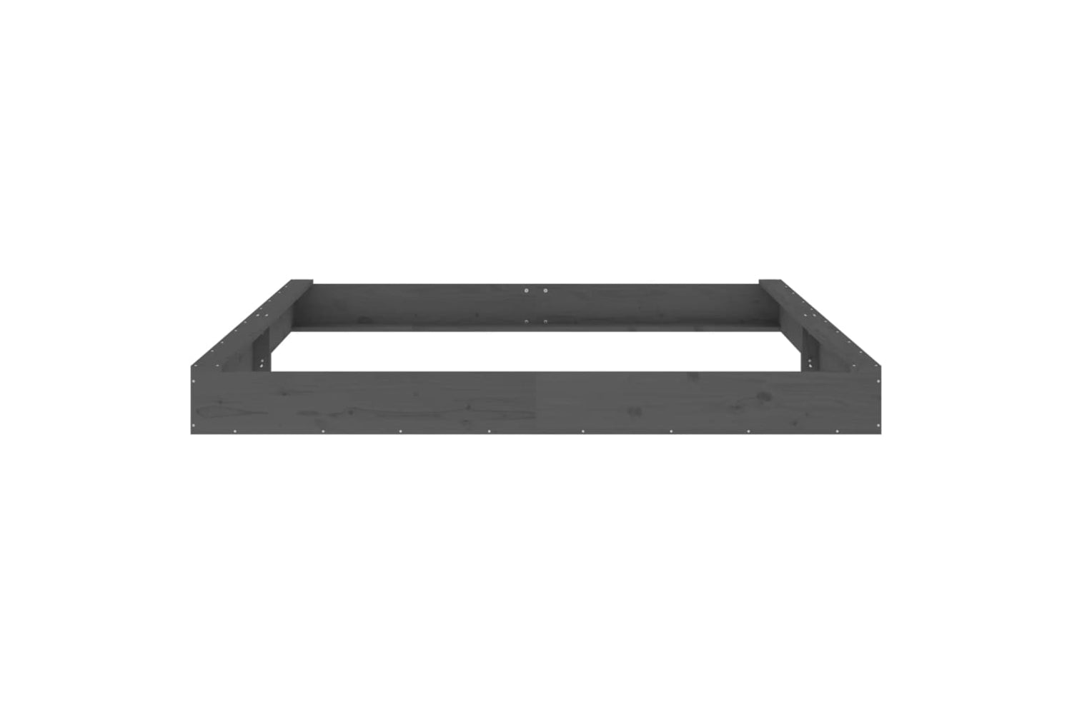 vidaXL 825046 Sandbox With Seats Grey Square Solid Wood Pine-4