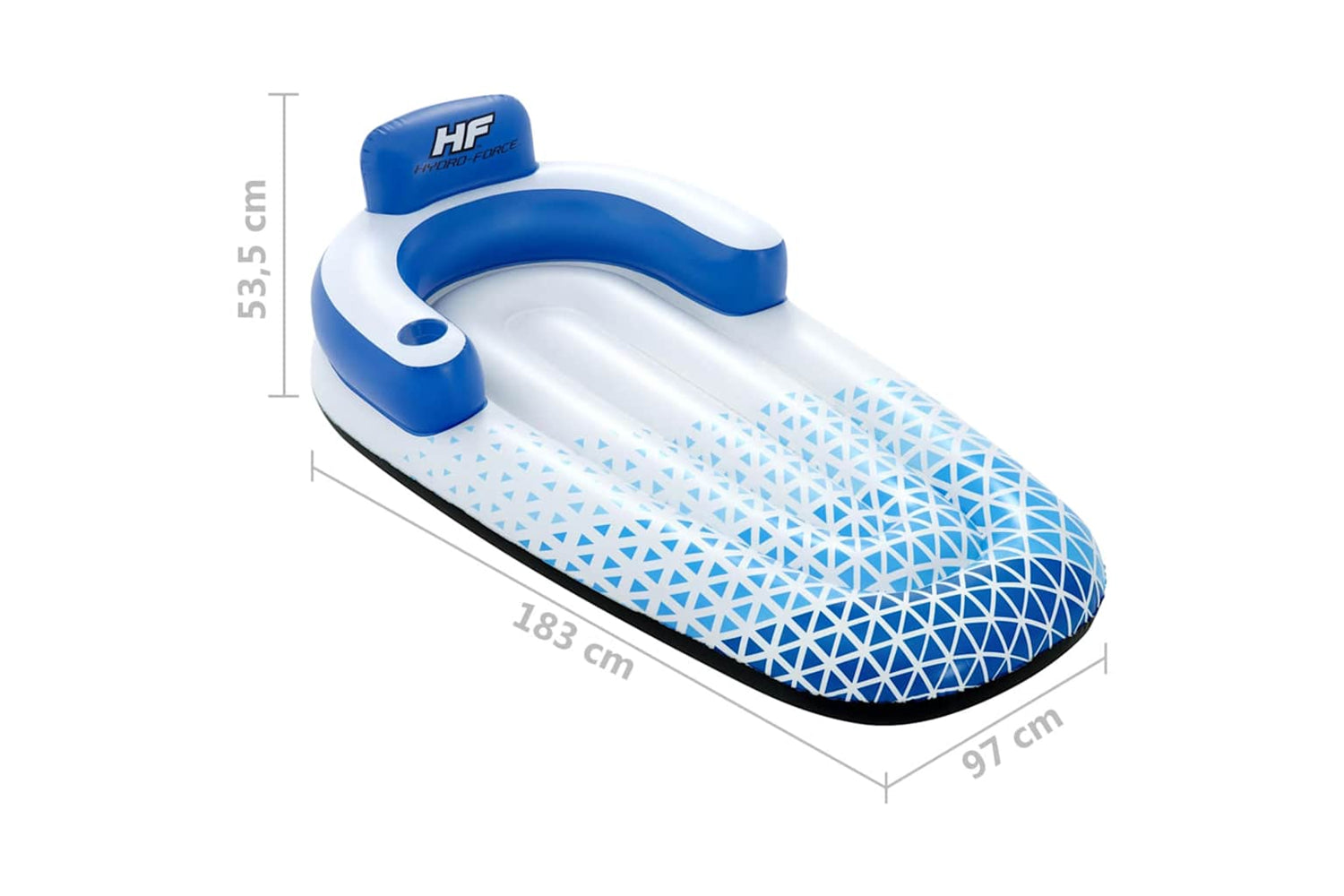 Bestway 93322 Hydro Force Floating Lounger 183x97 Cm Blue-8