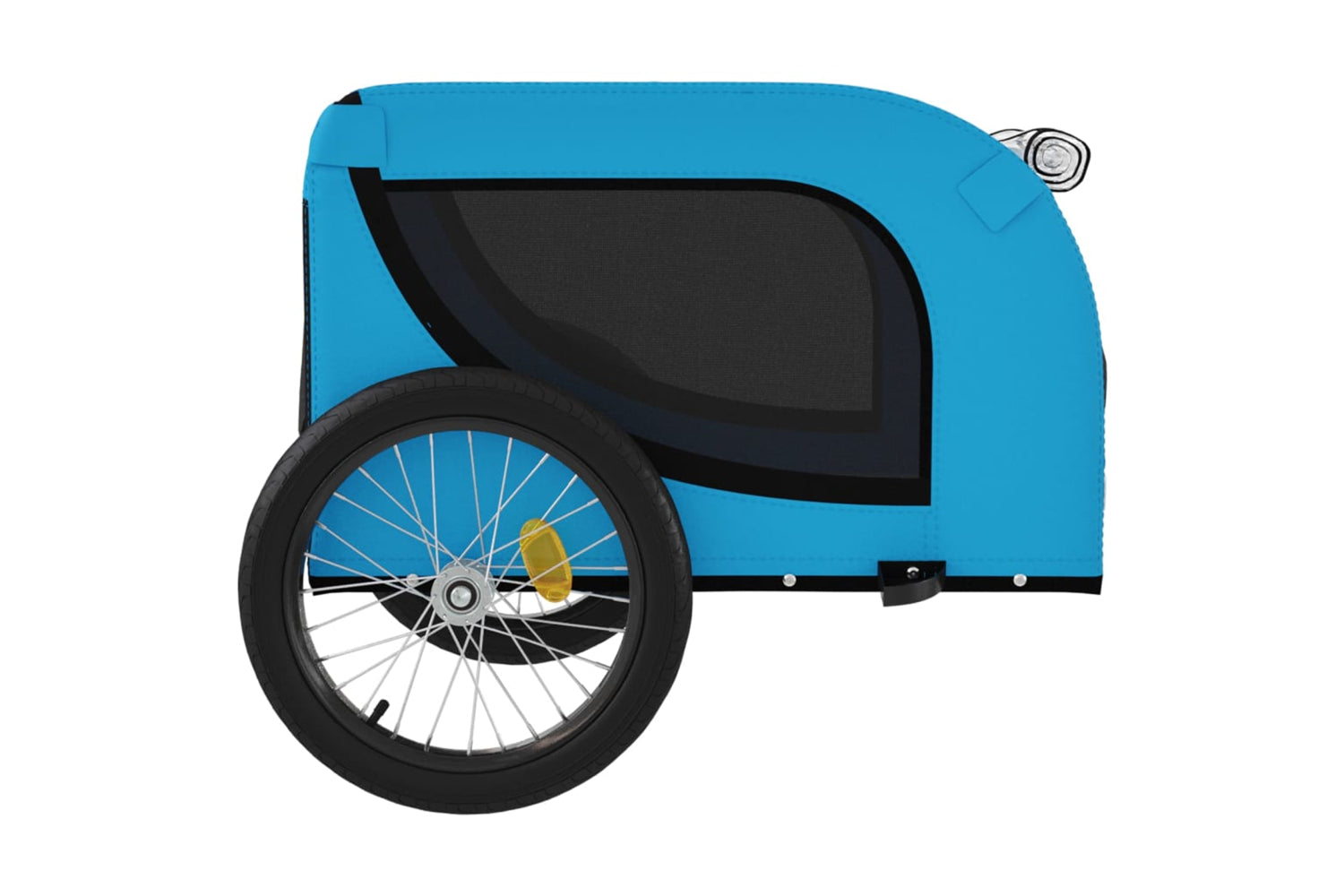 Vidaxl 94009 Pet Bike Trailer Blue And Black Oxford Fabric And Iron-5