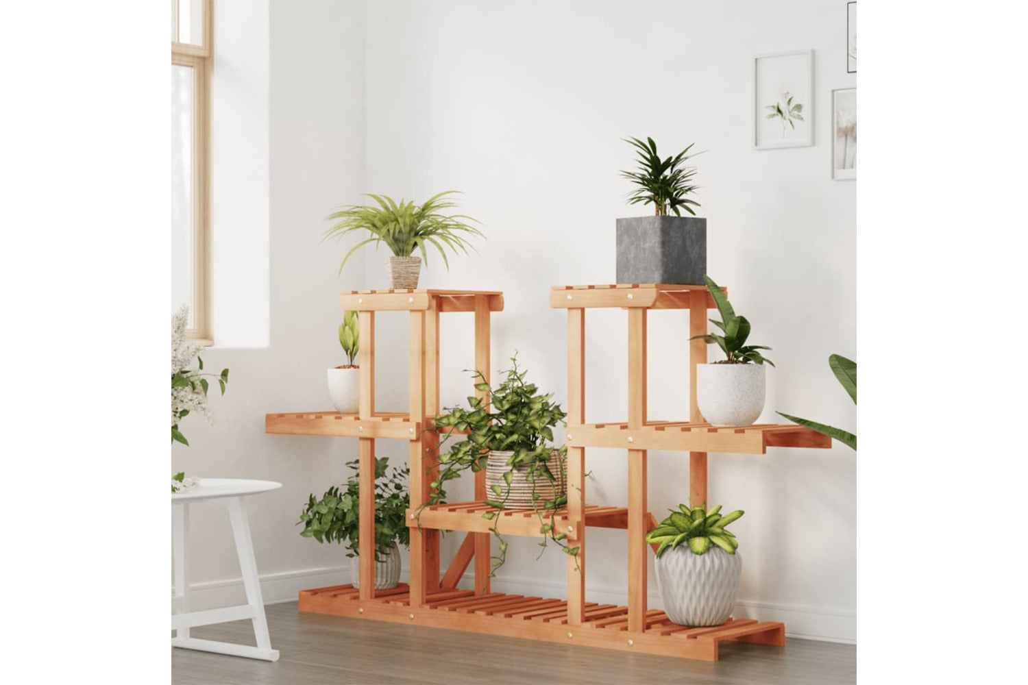 vidaXL 362854 Flower Stand 110x25x73cm Solid Wood Fir-2