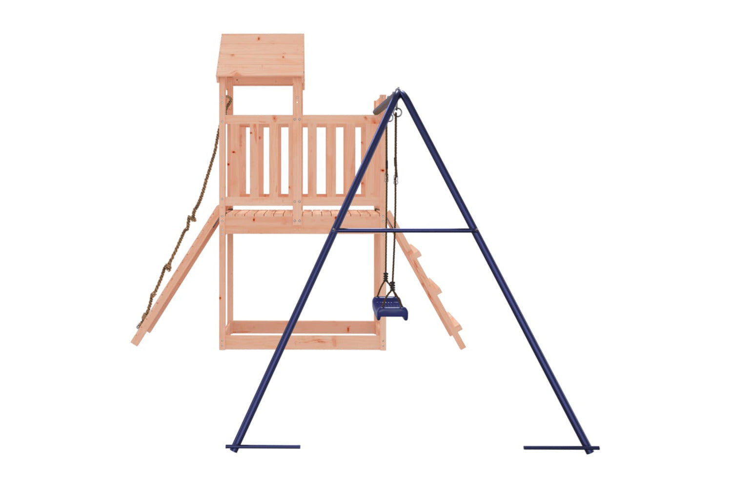 Vidaxl 3155871 Playhouse With Swing Climbing Wall Solid Wood Douglas-6