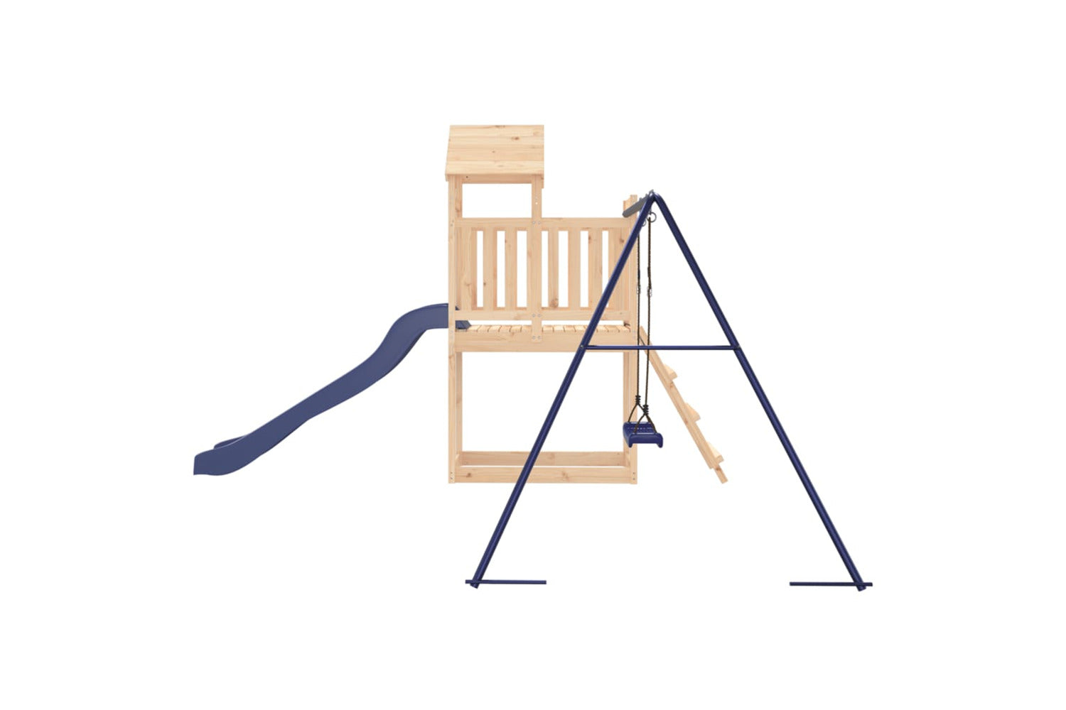 Vidaxl 3155876 Playhouse With Slide Swing Solid Wood Pine-6
