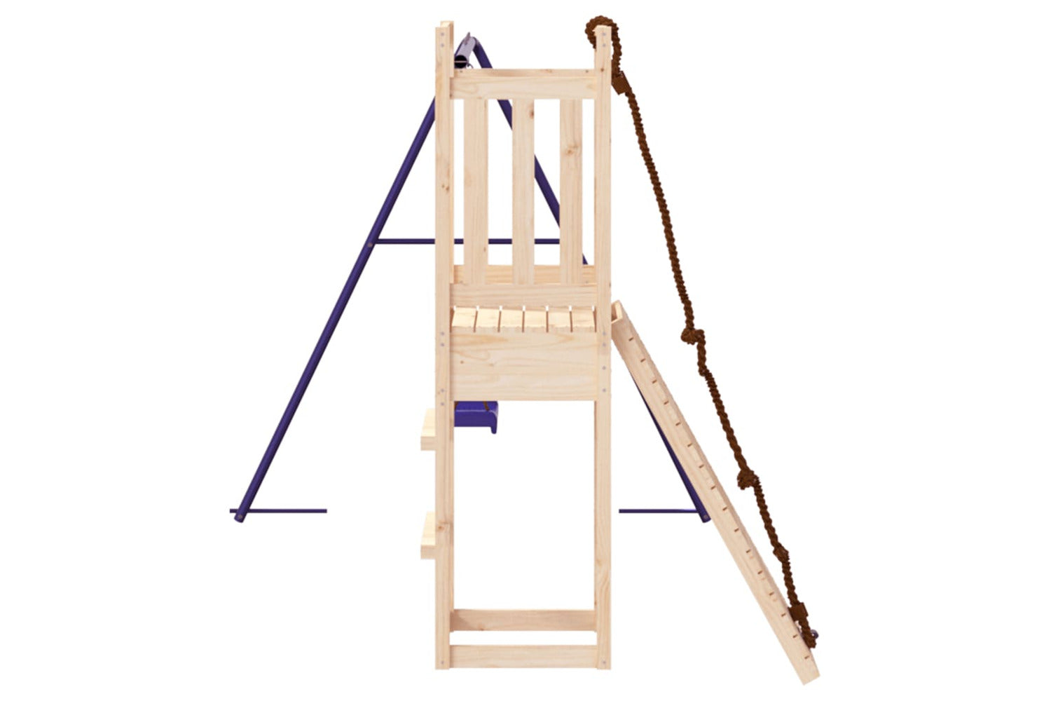 Vidaxl 3155948 Playhouse With Climbing Wall Swing Solid Wood Pine-6
