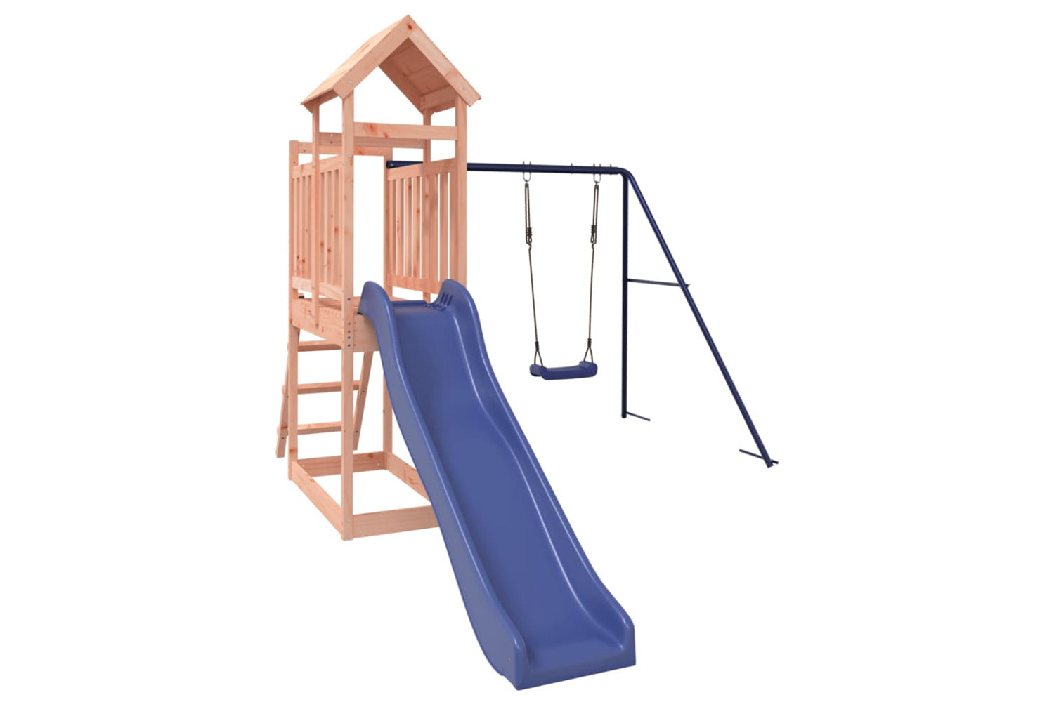 Vidaxl 3155877 Playhouse With Slide Swing Solid Wood Douglas-3