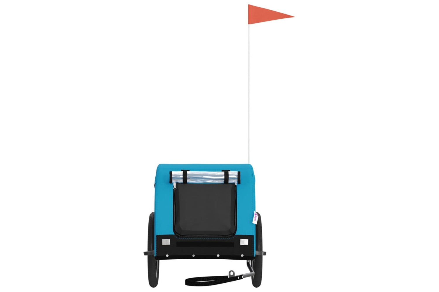 Vidaxl 94002 Pet Bike Trailer Blue And Black Oxford Fabric And Iron-2