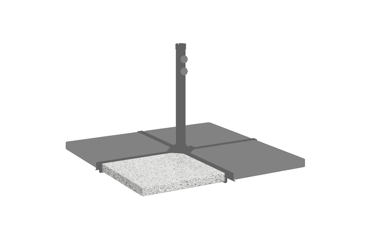 Vidaxl 45070 Umbrella Weight Plate Granite 25 Kg Square Grey-3