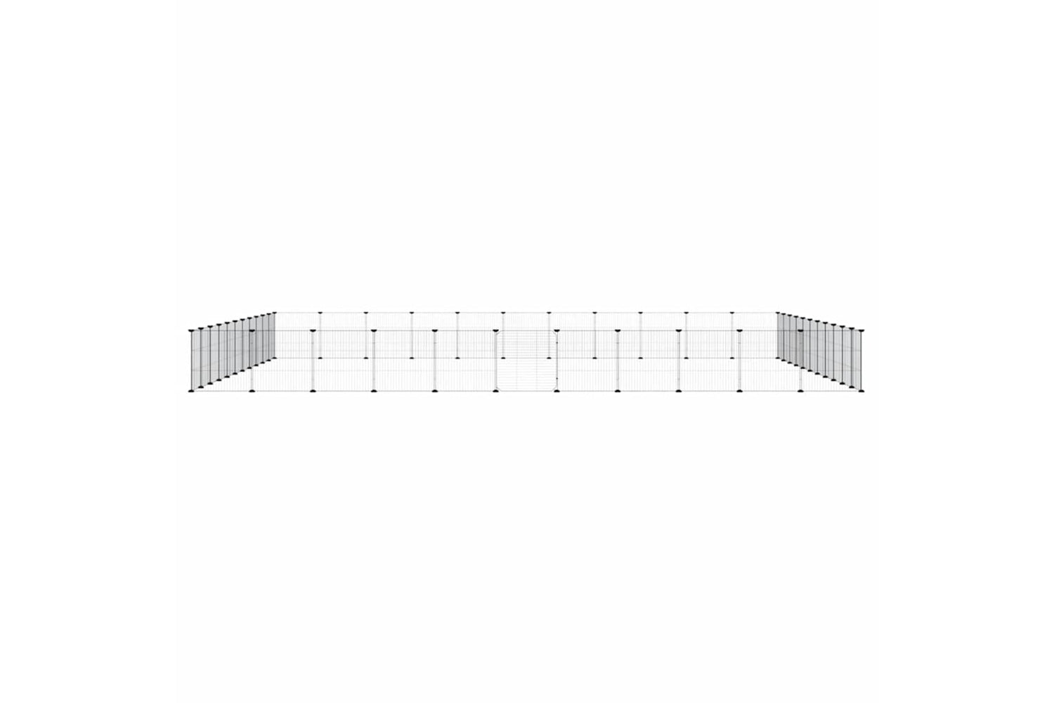 vidaXL 3114028 44-panel Pet Cage With Door Black 35x35cm Steel-2