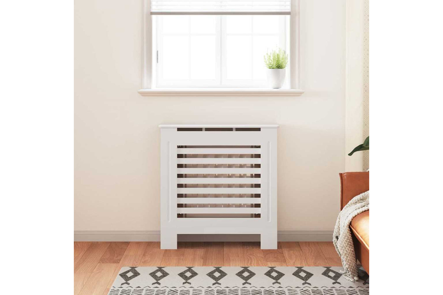 vidaXL Mdf Radiator Cover White 78cm-2