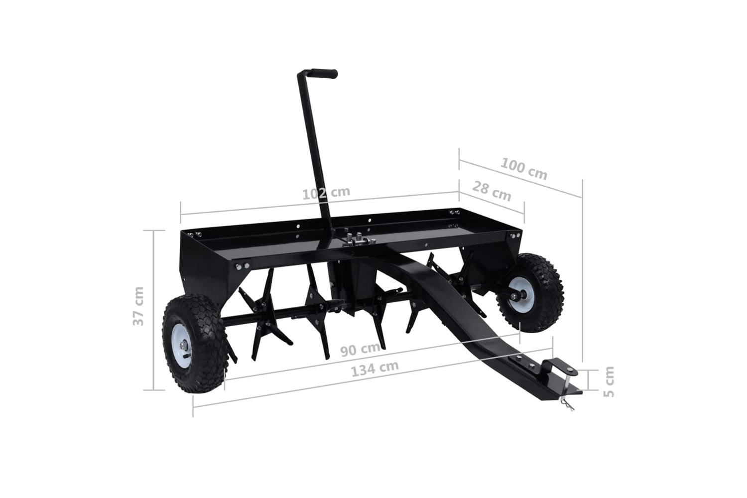 vidaXL 147892 Lawn Aerator For Ride-on Mower 102cm-7
