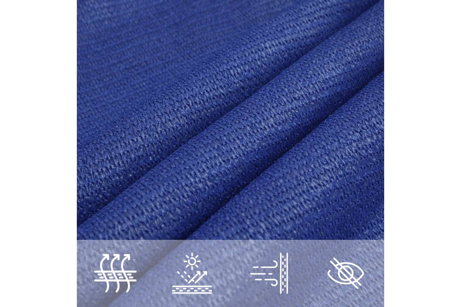 vidaXL 311493 Sunshade Sail 160 G/mÂ² Blue 2.5x2.5 M Hdpe-4
