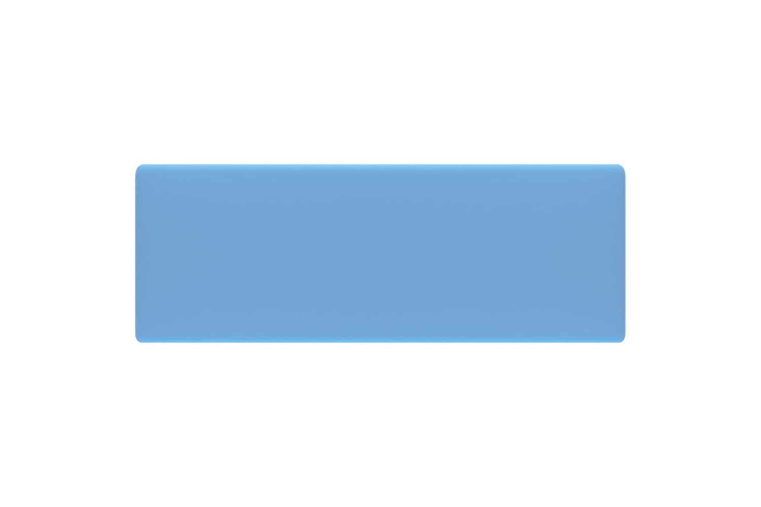 vidaXL 146945 Luxury Basin Overflow Square Matt Light Blue 41x41cm Ceramic-2