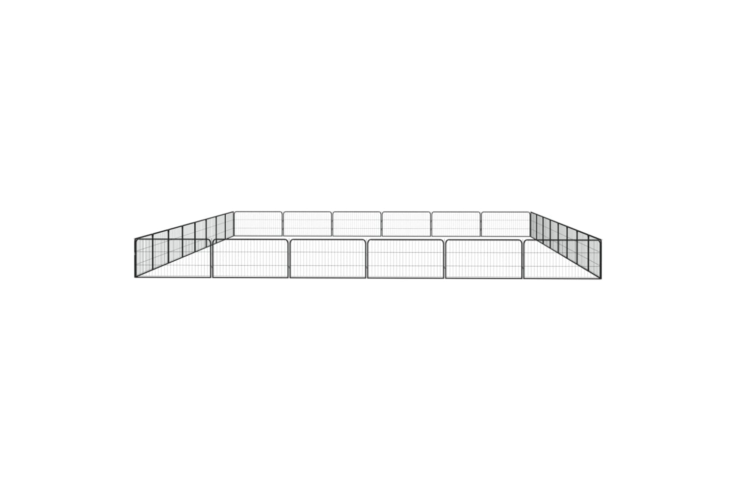 vidaXL 3115972 28-panel Dog Playpen Black 100x50cm Powder-coated Steel-4