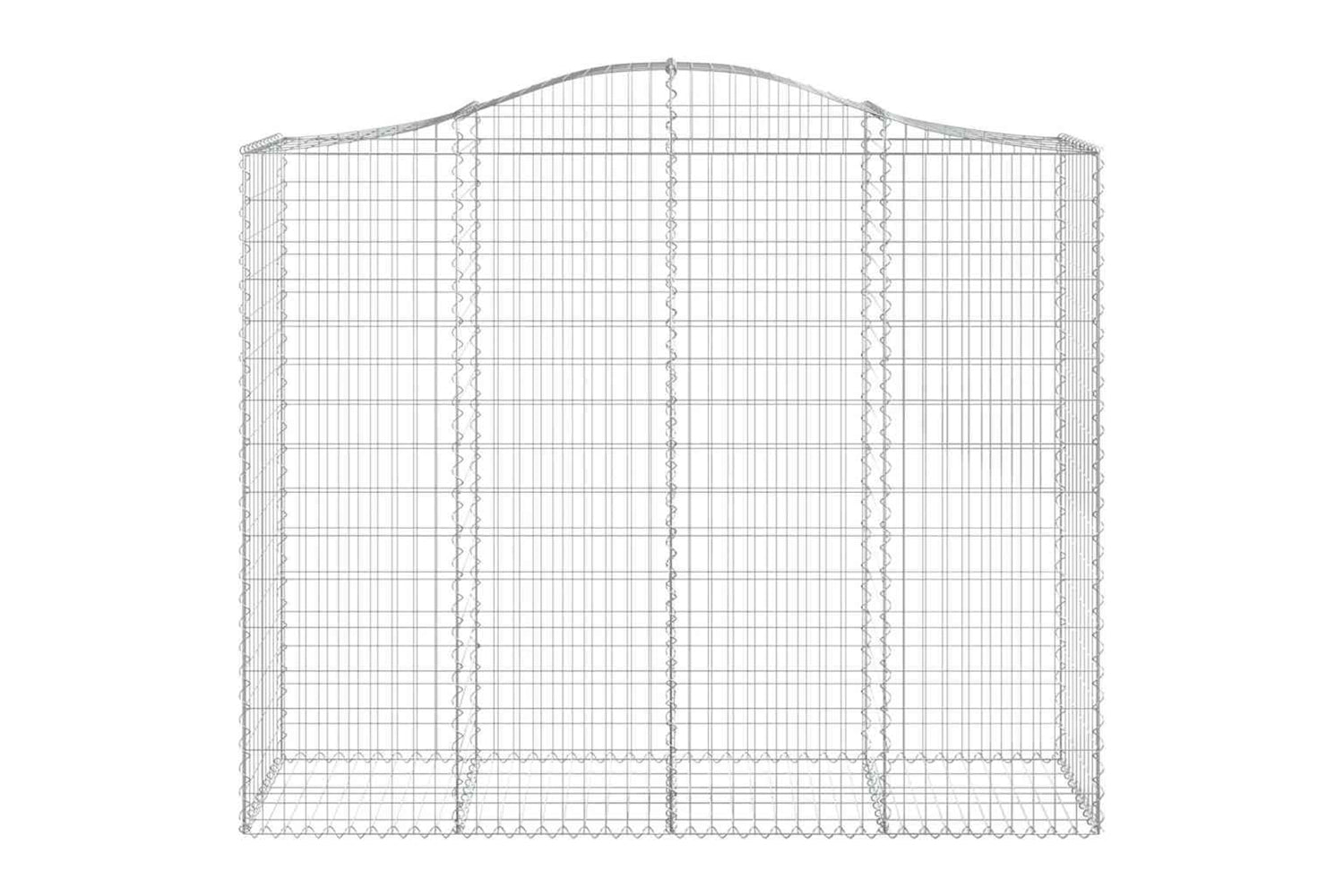 vidaXL 153398 Arched Gabion Basket 200x50x160/180cm Galvanised Iron-2