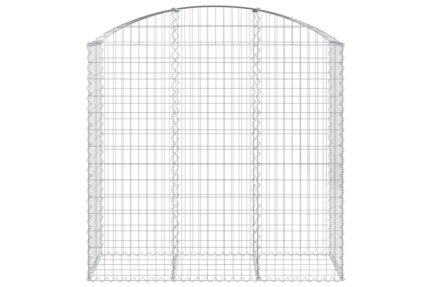 vidaXL 153457 Arched Gabion Basket 150x50x140/160cm Galvanised Iron-2