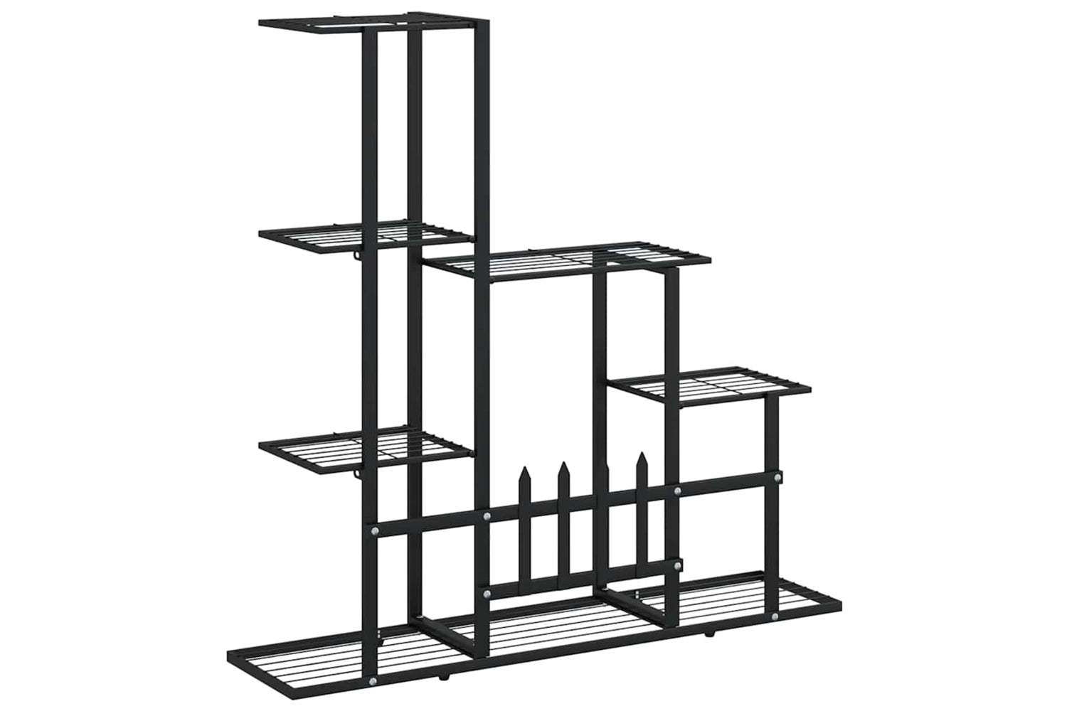 vidaXL 336112 Flower Stand 94.5x25x88cm Black Metal-6