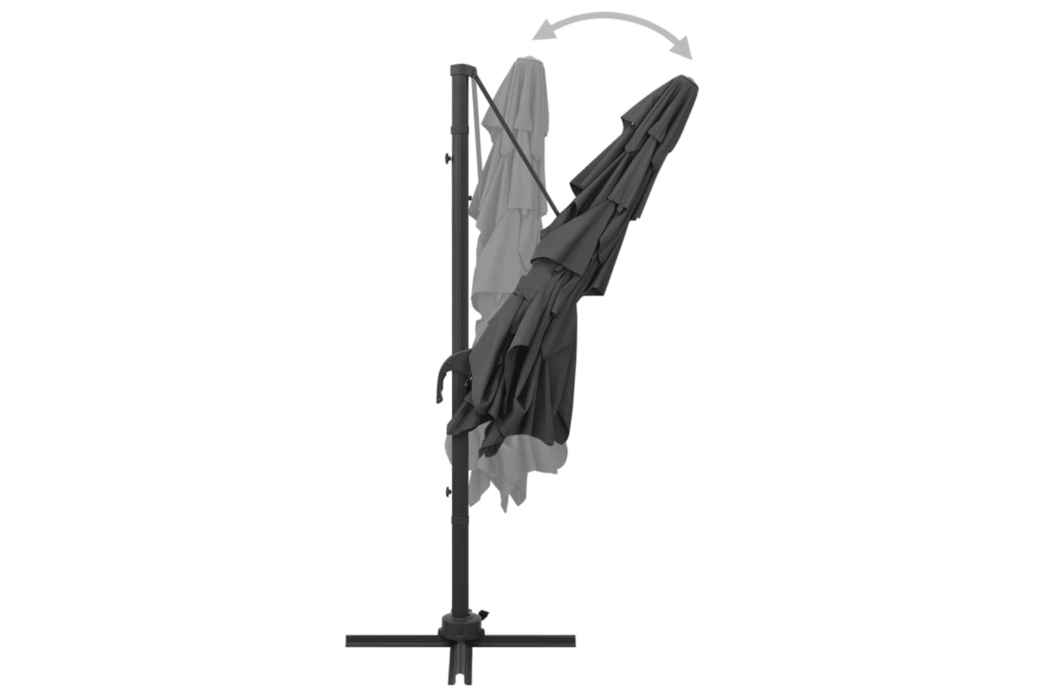 vidaXL 313822 4-tier Parasol With Aluminium Pole Anthracite 250x250cm-6