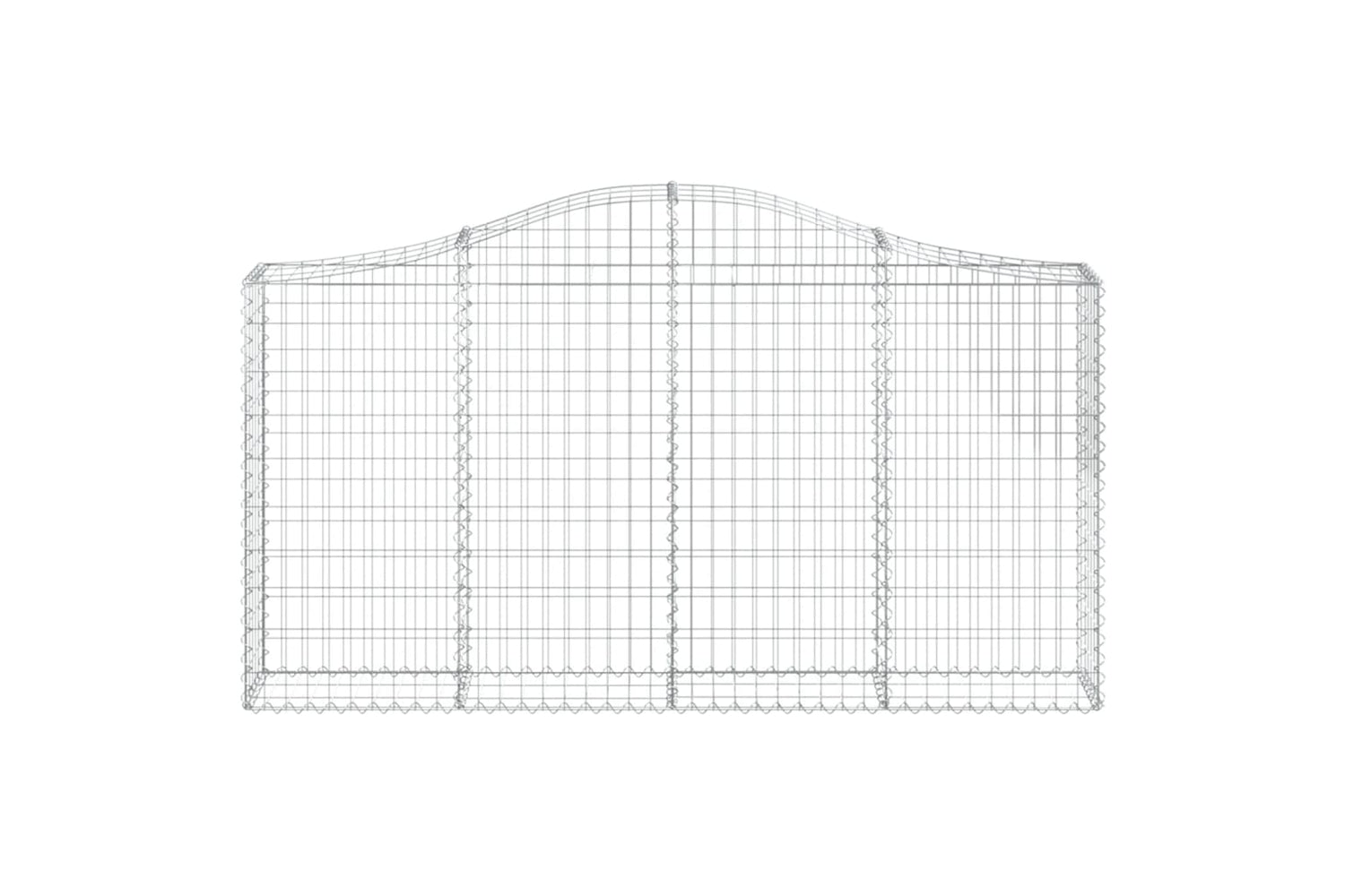 vidaXL 3145434 Arched Gabion Baskets 6 Pcs 200x30x100/120cm Galvanised Iron-3