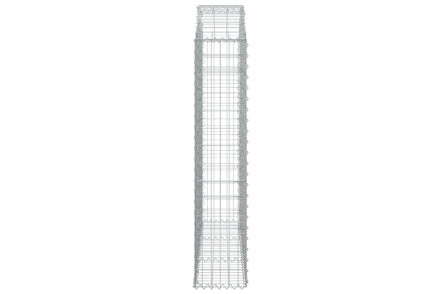 vidaXL 153447 Arched Gabion Basket 150x30x140/160cm Galvanised Iron-3