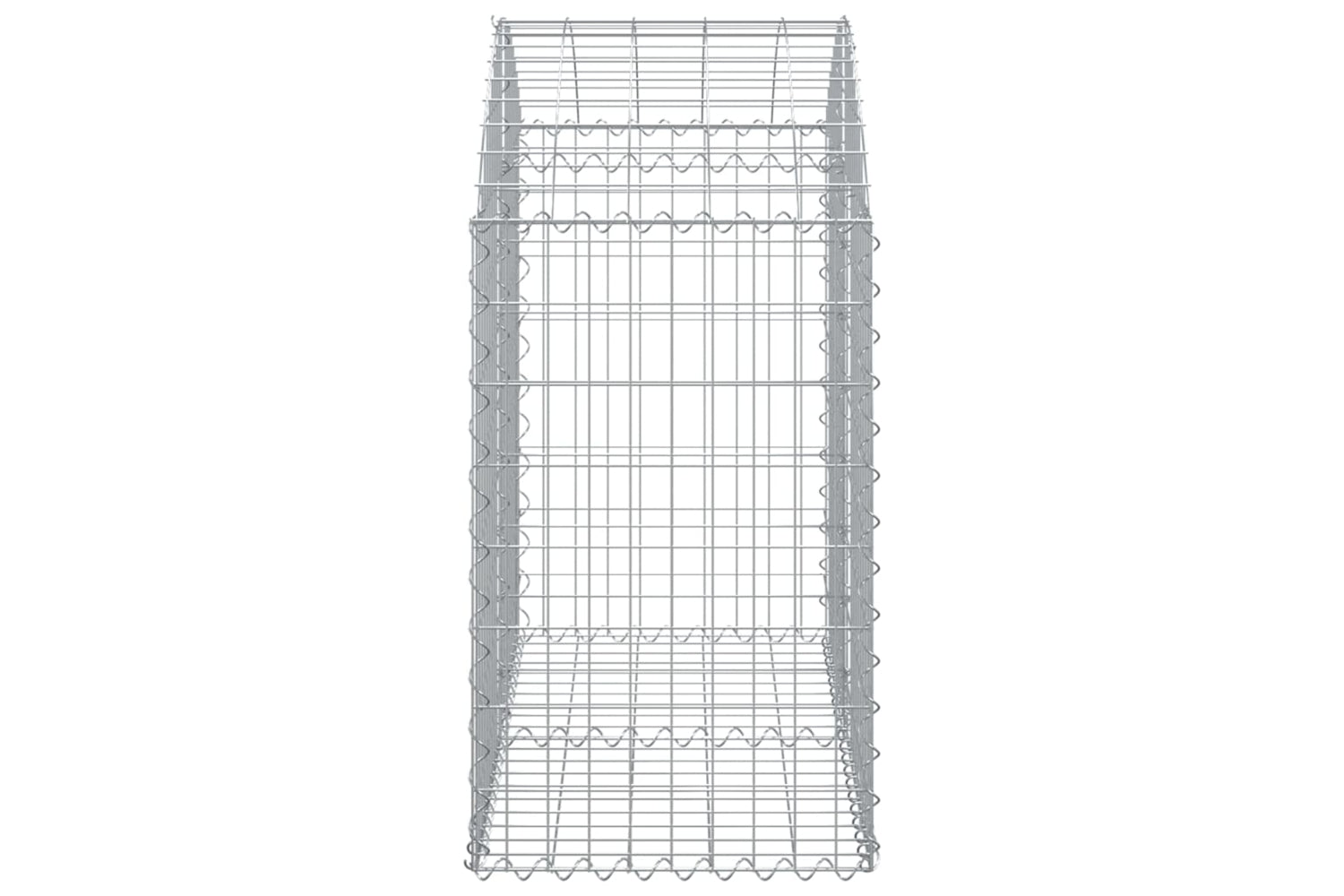 vidaXL 153434 Arched Gabion Basket 100x50x80/100cm Galvanised Iron-3