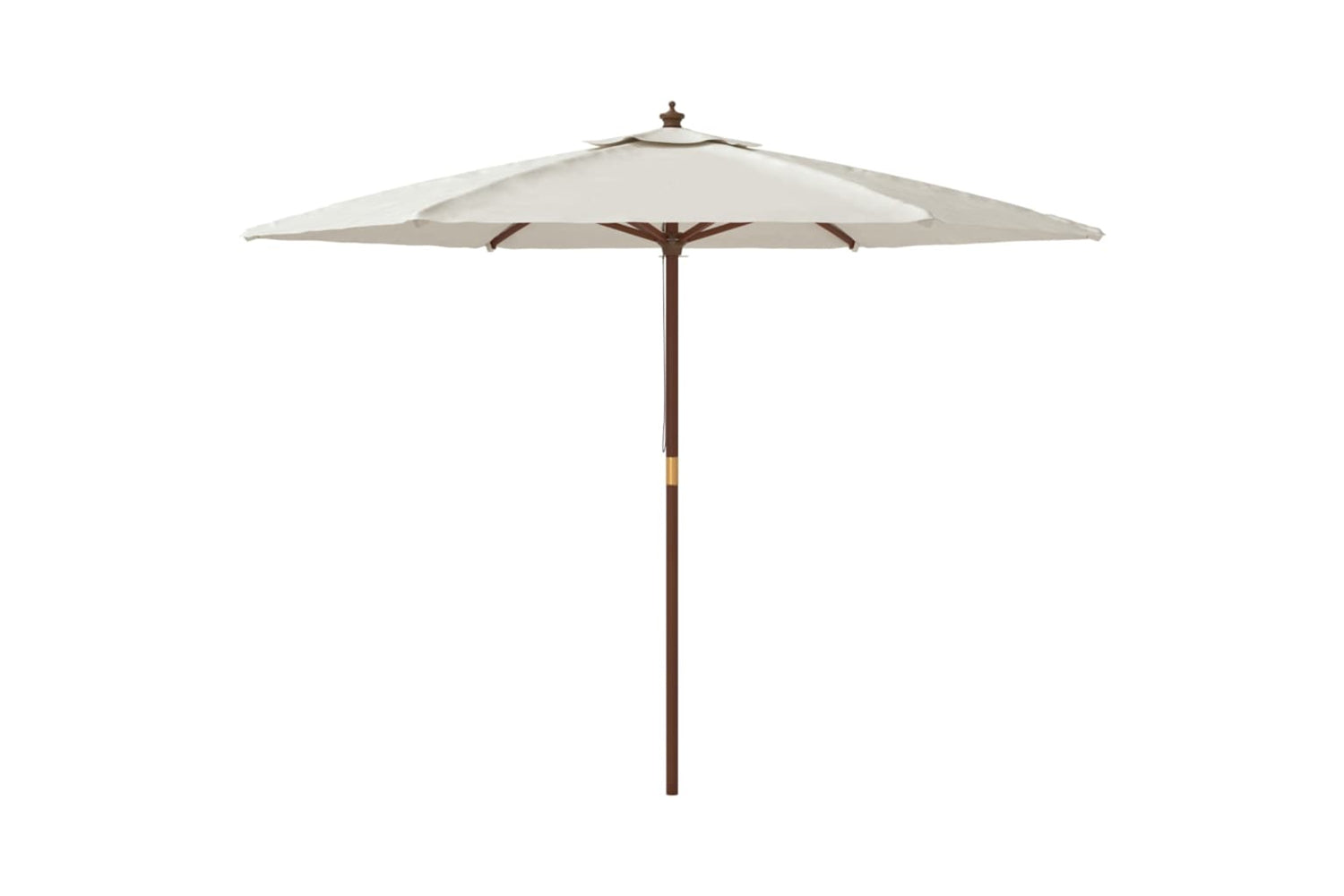vidaXL 363167 Garden Parasol With Wooden Pole Sand 299x240cm-3