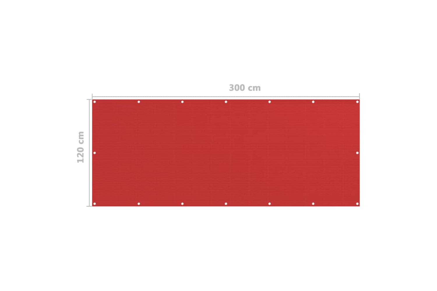 vidaXL 311012 Balcony Screen Red 120x300cm Hdpe-5
