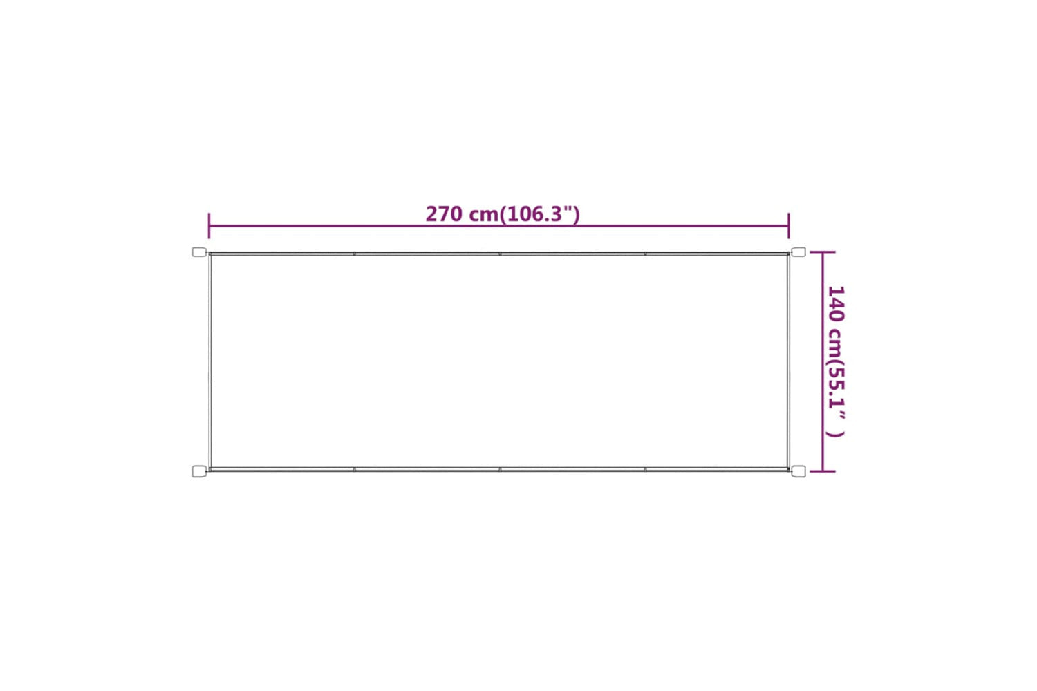 vidaXL 148458 Vertical Awning Blue 140x270cm Oxford Fabric-5