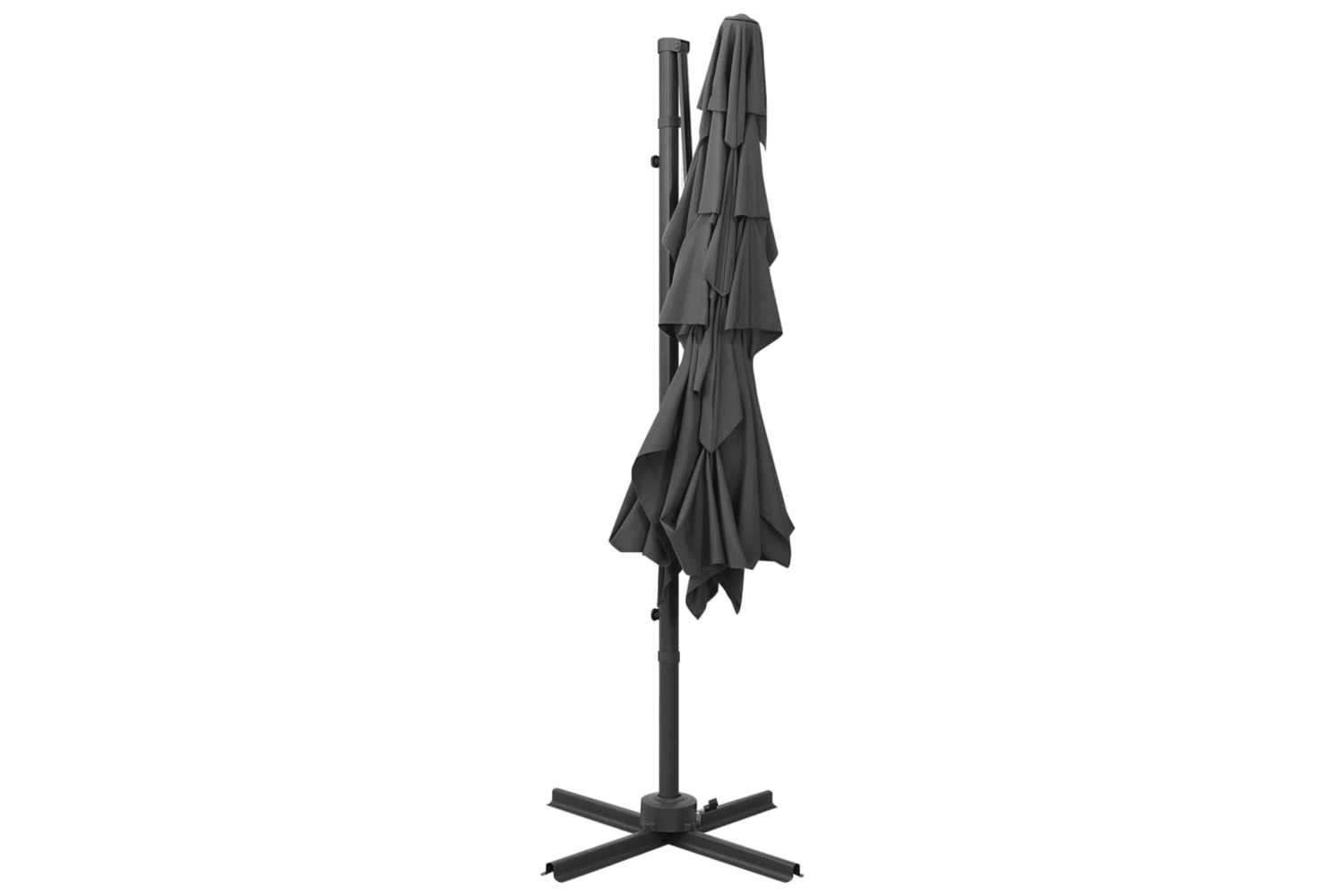 vidaXL 313822 4-tier Parasol With Aluminium Pole Anthracite 250x250cm-5