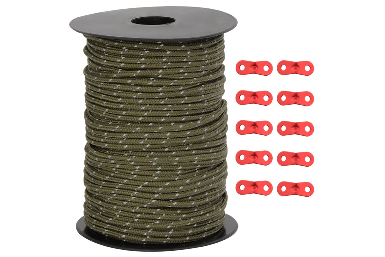 vidaXL 4008118 Tent Guy Rope With Reflective Strips And Spanners 50 M 3mm-2