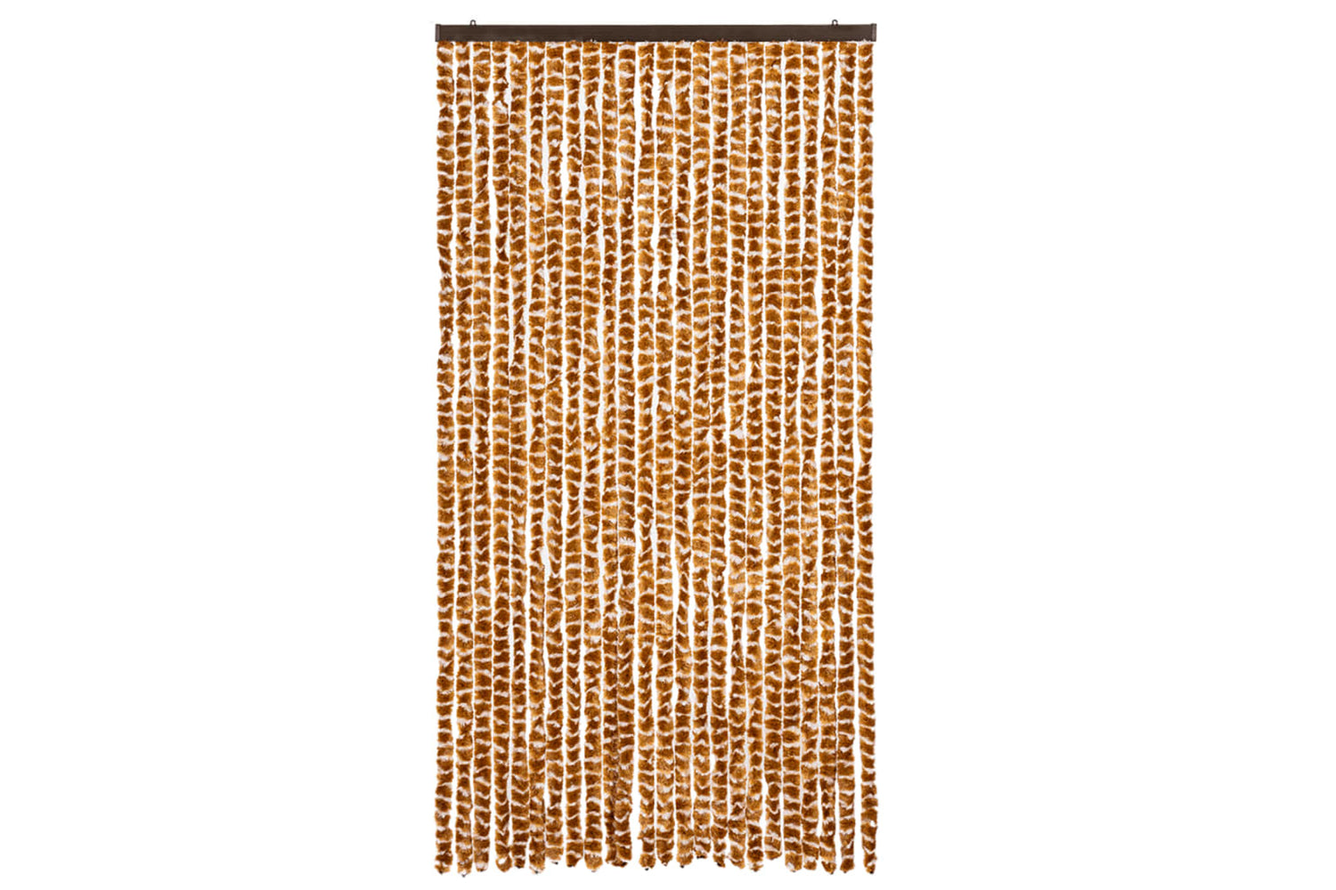 vidaXL Insect Curtain Ochre And White 100x220cm Chenille-2