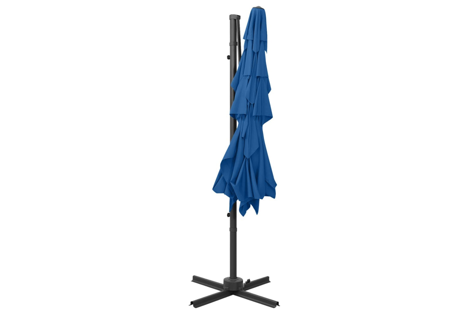 vidaXL 313827 4-tier Parasol With Aluminium Pole Azure Blue 250x250cm-5