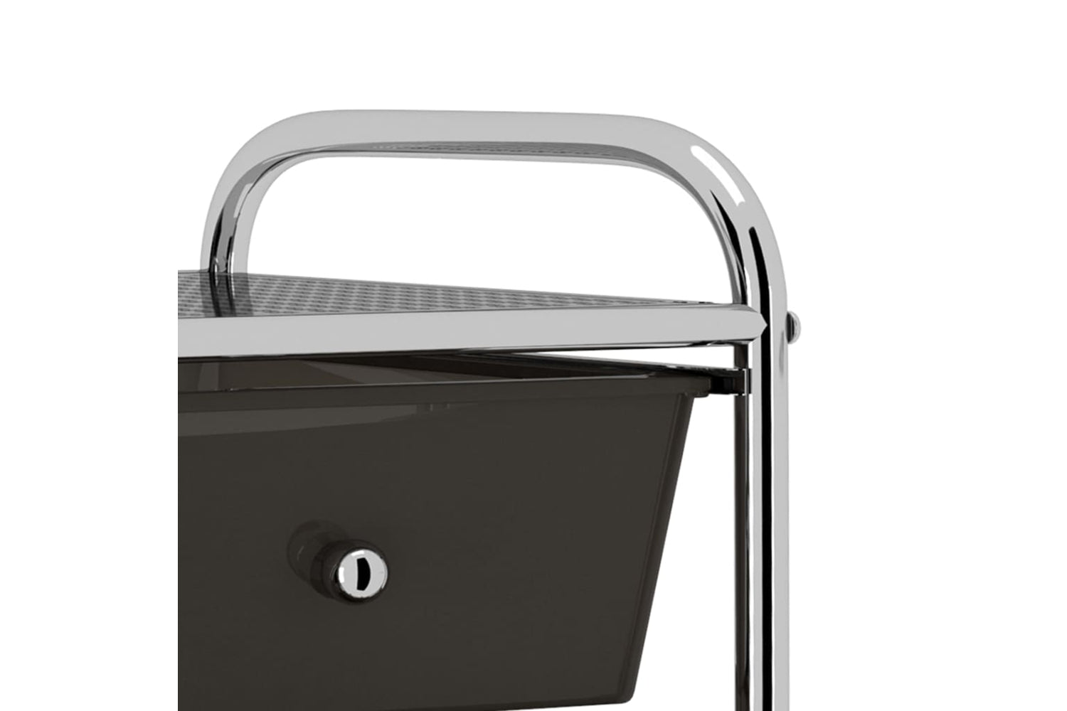 Vidaxl 320398 4-drawer Mobile Storage Trolley Black Plastic-5