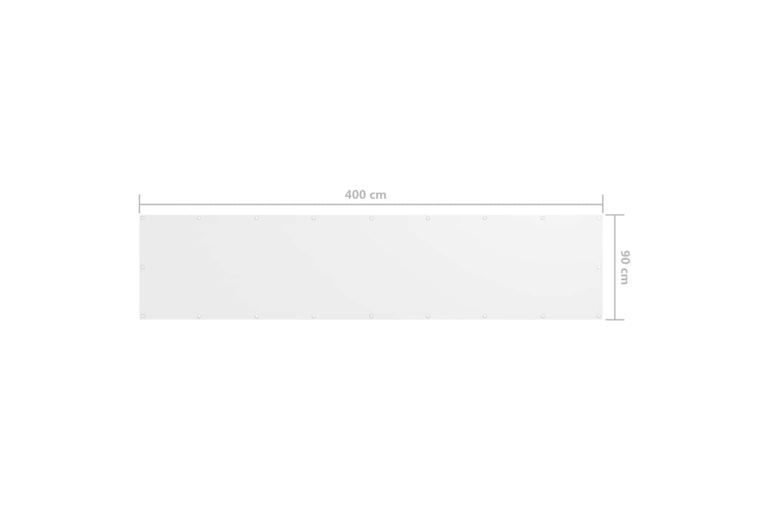 vidaXL 134893 Balcony Screen White 90x400cm Oxford Fabric-5