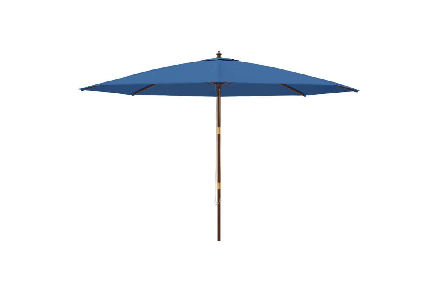 vidaXL 363182 Garden Parasol With Wooden Pole Azure Blue 400x273cm-2
