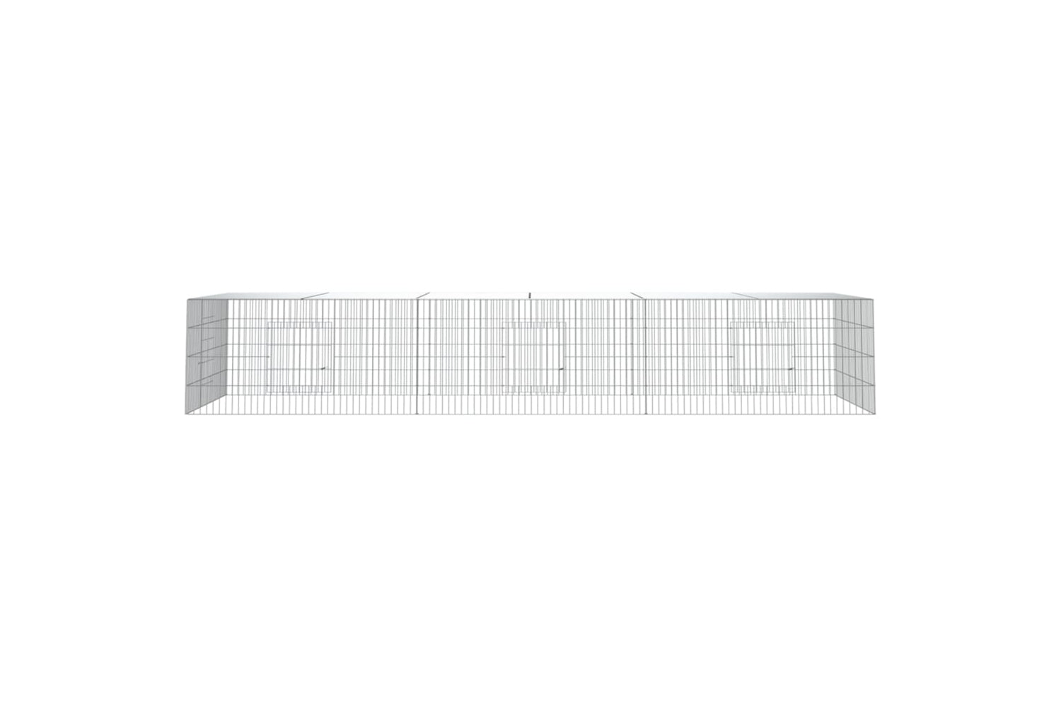 vidaXL 171564 3-panel Rabbit Cage 325x109x54cm Galvanised Iron-2
