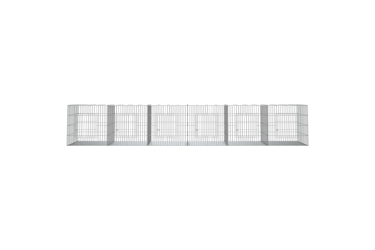 vidaXL 171572 6-panel Rabbit Cage 327x79x54cm Galvanised Iron-2