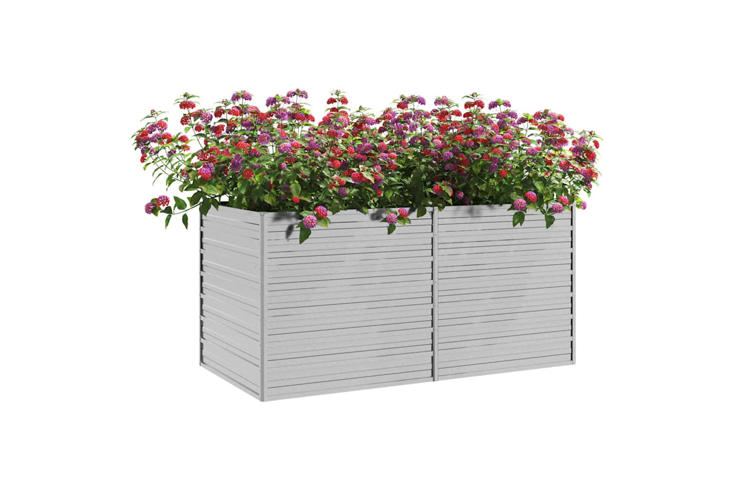 Vidaxl Garden Raised Bed 160x80x77 Cm Galvanized Steel Silver-2