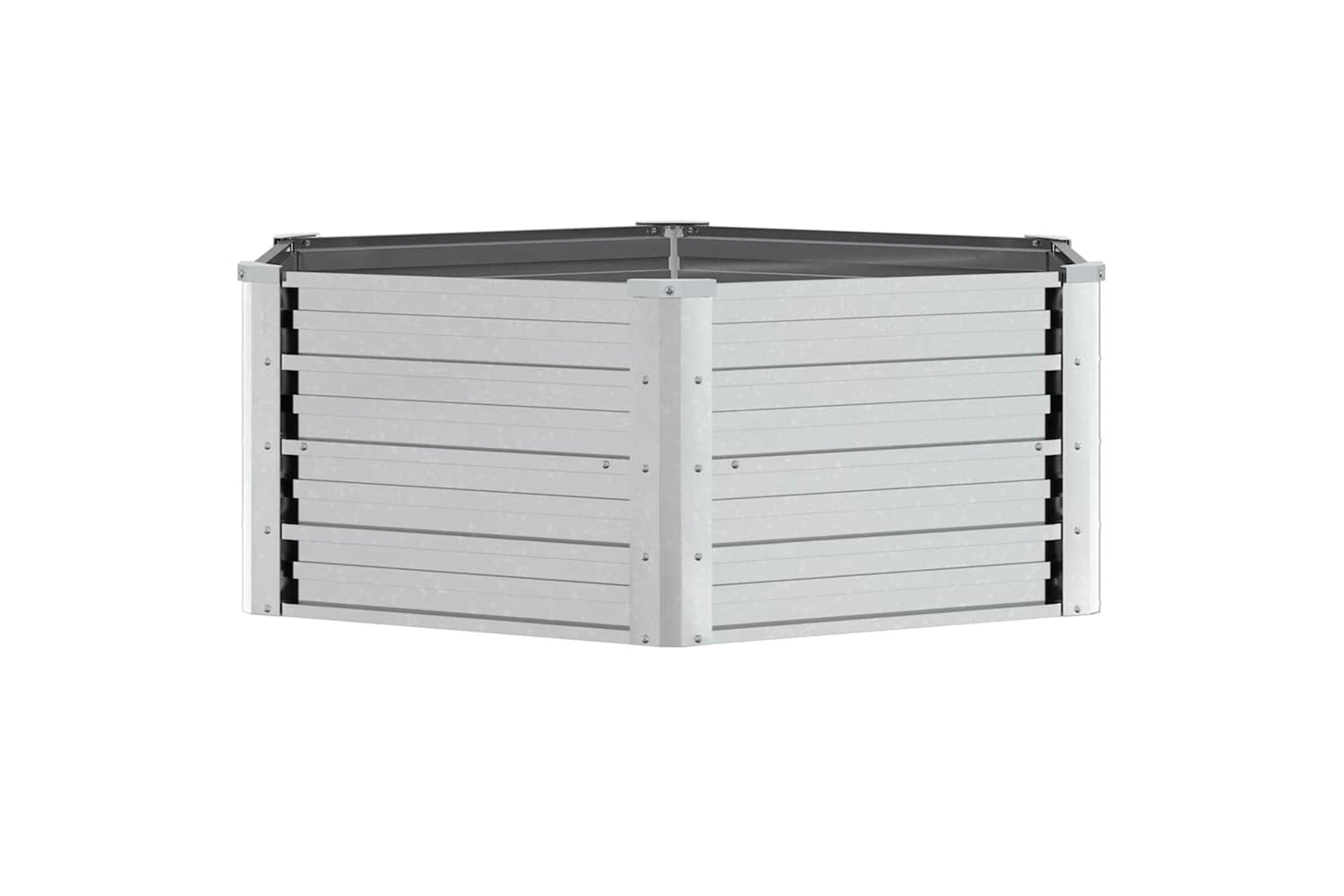 Vidaxl Garden Raised Bed 129x45 Cm Galvanized Steel Silver-2