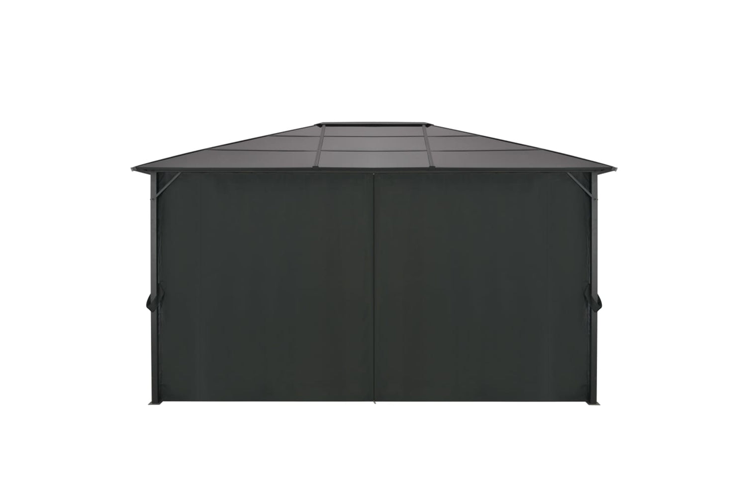 Vidaxl 44642 Gazebo With Curtain Aluminium 4x3x2.6 M Black-3
