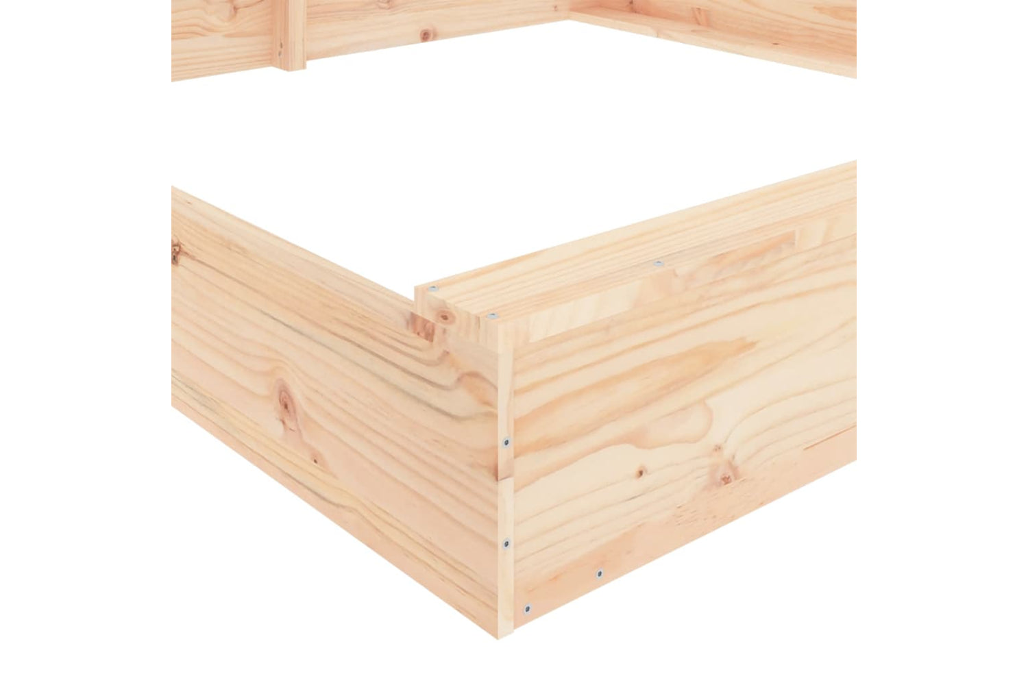 vidaXL 825037 Sandbox With Seats Square Solid Wood Pine-6
