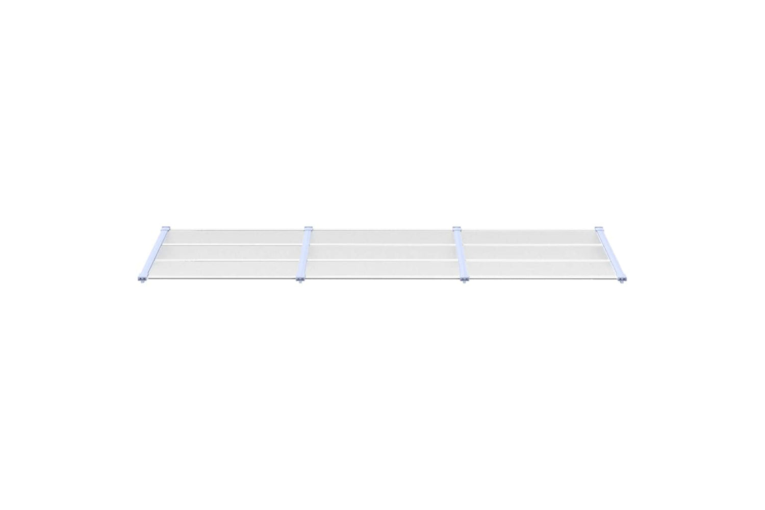 Vidaxl Door Canopy Grey And Transparent 297.5x90 Cm Polycarbonate-2