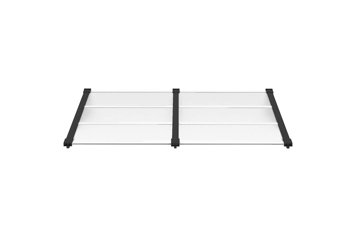 Vidaxl Door Canopy Black And Transparent 152.5x90 Cm Polycarbonate-2