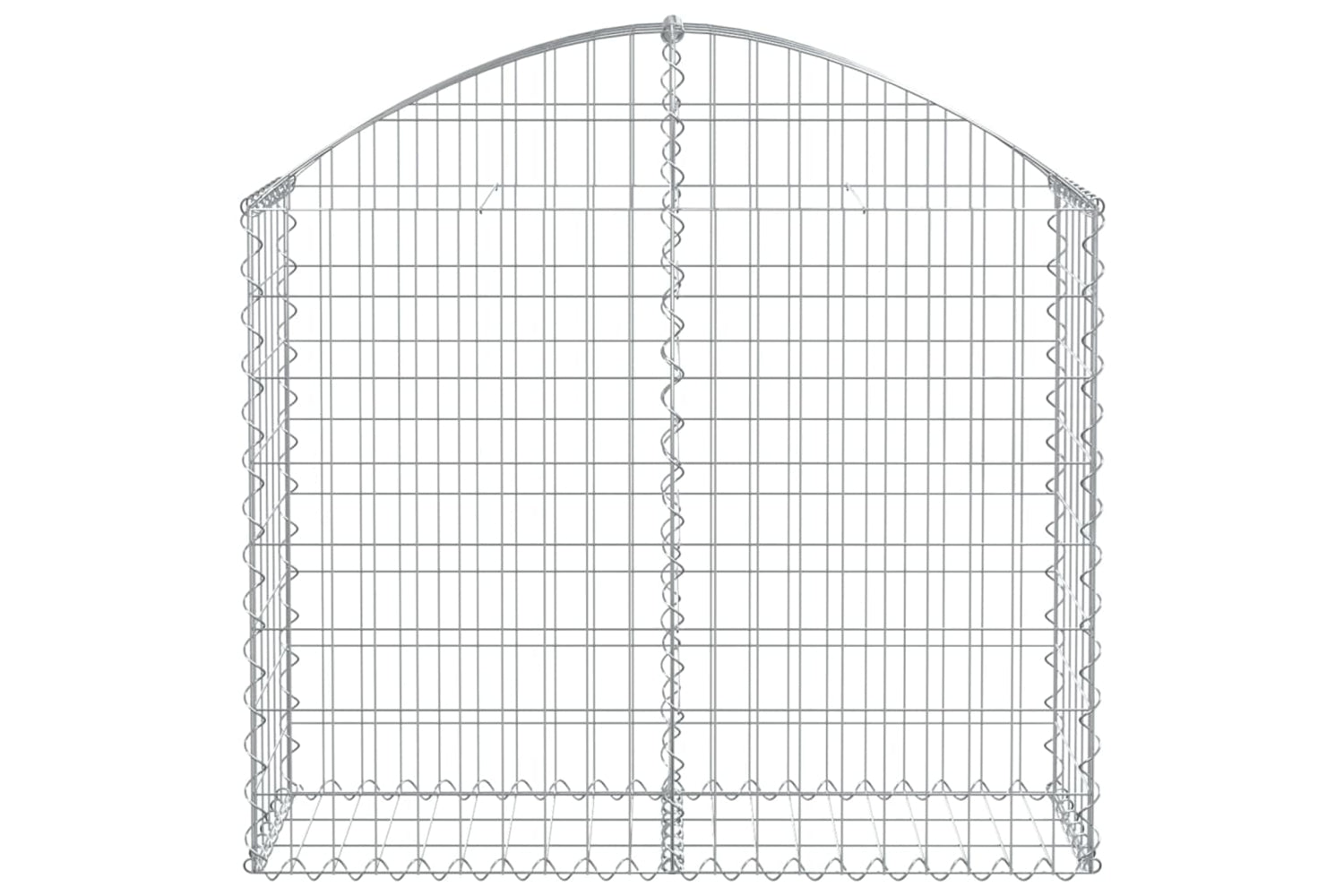 vidaXL 153424 Arched Gabion Basket 100x30x80/100cm Galvanised Iron-2
