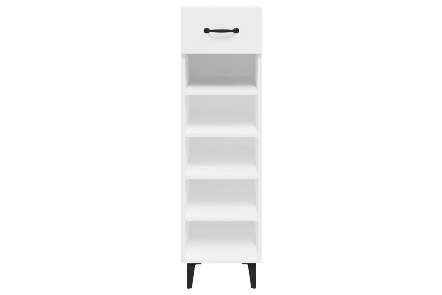 vidaXL 812813 Shoe Cabinet High Gloss White 30x35x105cm Engineered Wood-5