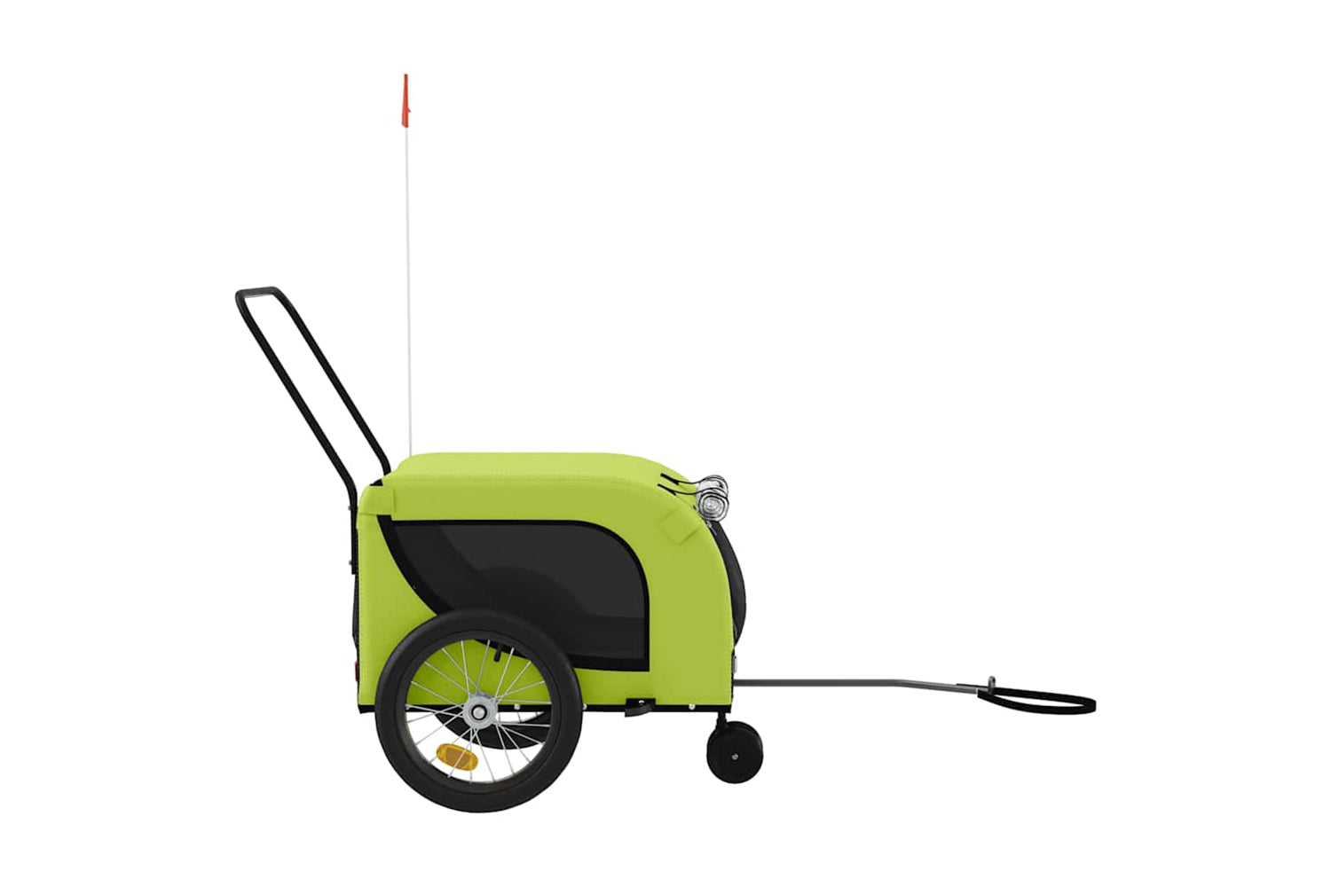 Vidaxl 94025 Pet Bike Trailer Green And Black Oxford Fabric And Iron-4