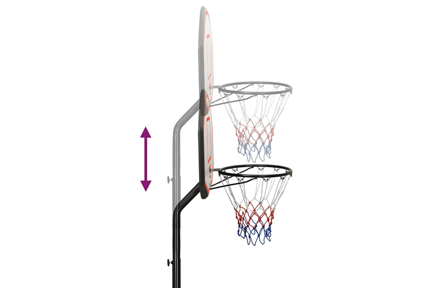 Vidaxl Basketball Stand Black 237-307 Cm Polyethene-8