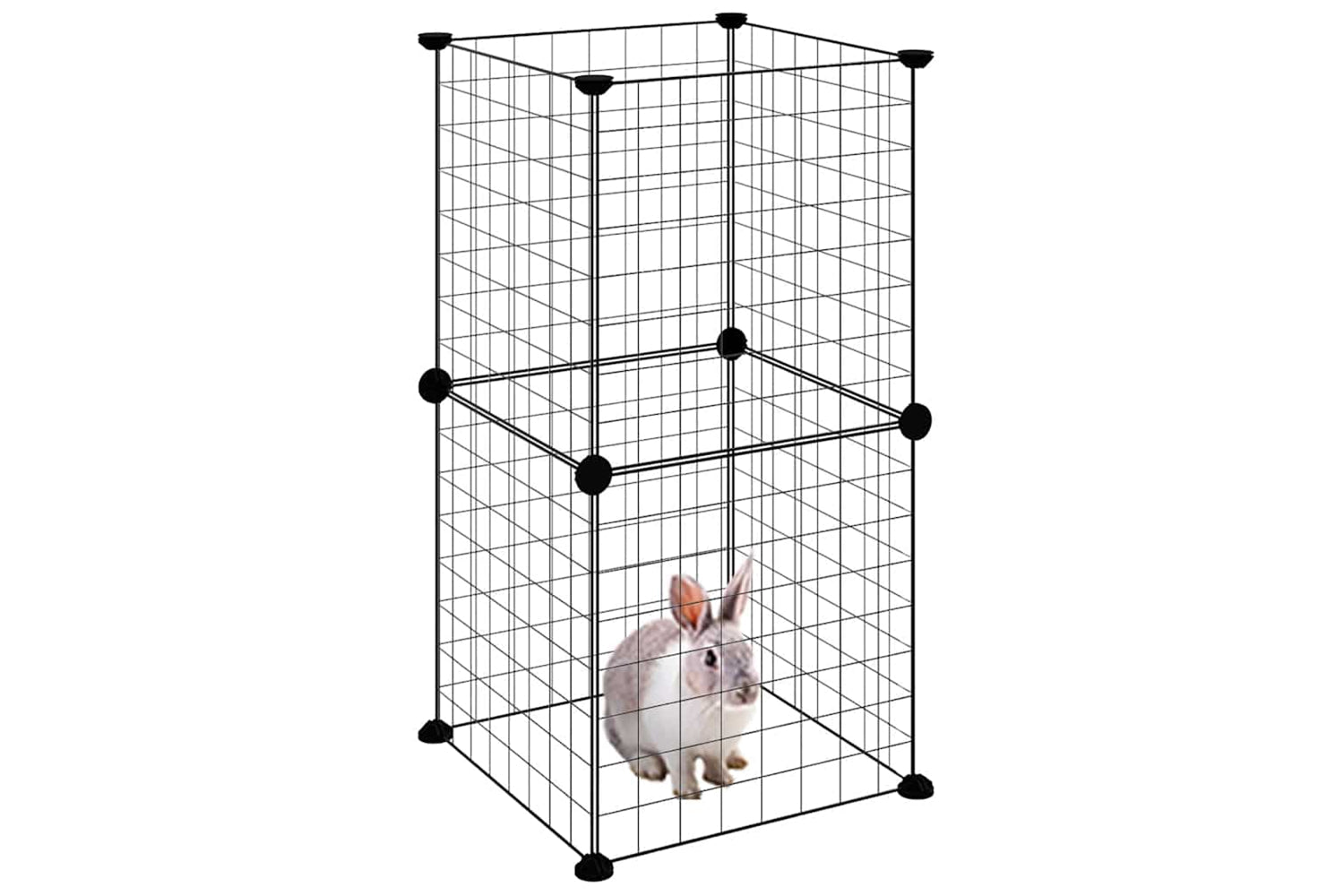 vidaXL 3114031 8-panel Pet Cage Black 35x35cm Steel-2