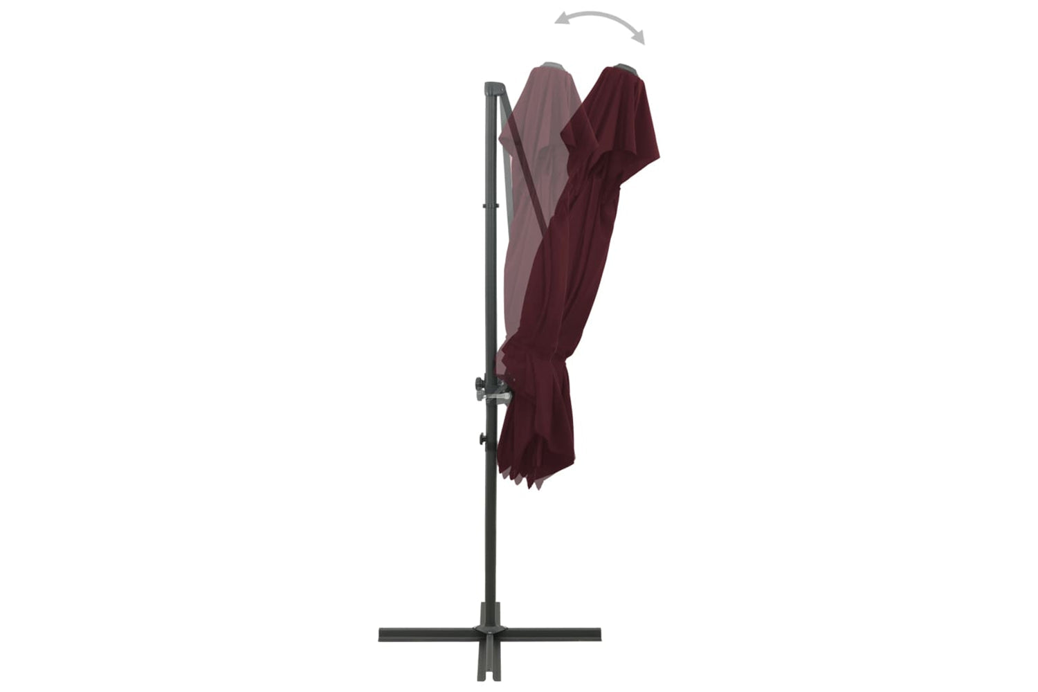 vidaXL 312366 Cantilever Umbrella With Double Top Bordeaux Red 250x250cm-5