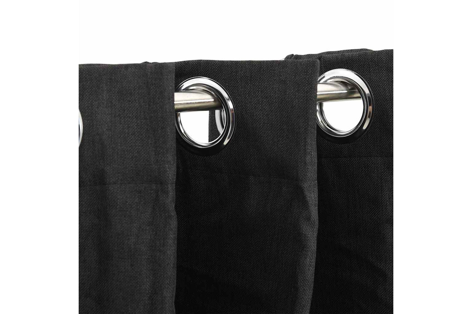 Vidaxl Linen-look Blackout Curtains With Gromments Anthracite 290x245cm-2